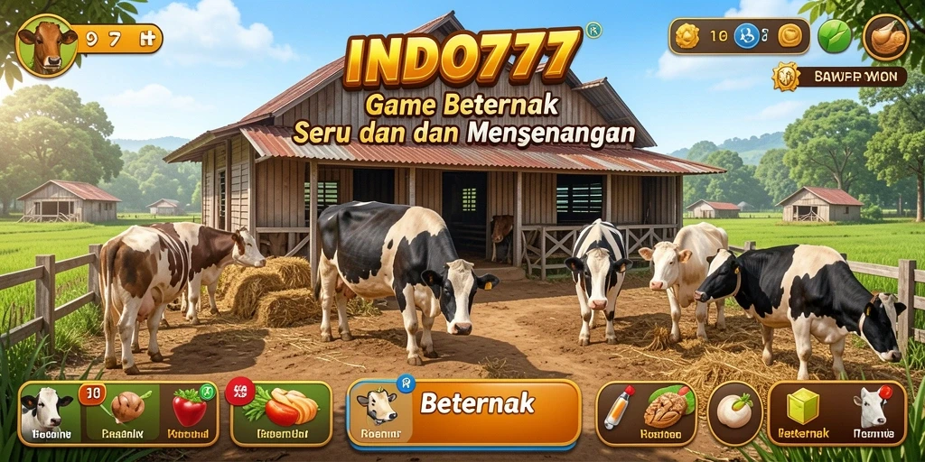 Antarmuka INDO777 menampilkan pengalaman beternak yang interaktif dan menarik.