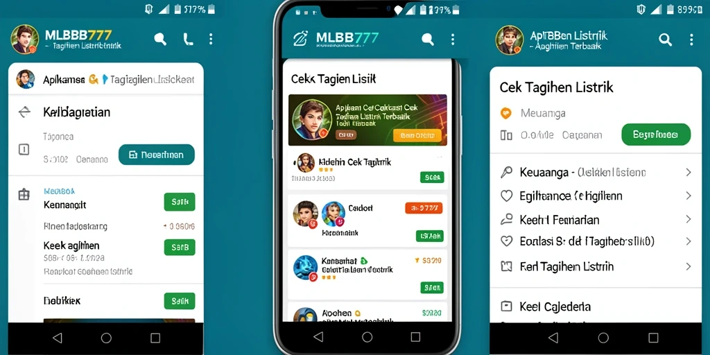 Antarmuka aplikasi MLBB777 untuk cek tagihan listrik yang praktis.