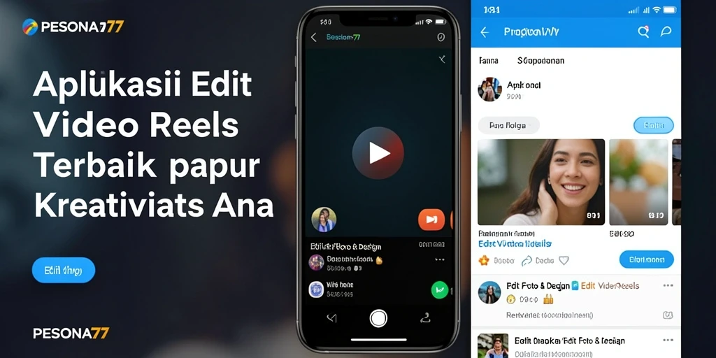 Antarmuka PESONA77 untuk Edit Video Reels yang menarik dan user-friendly.