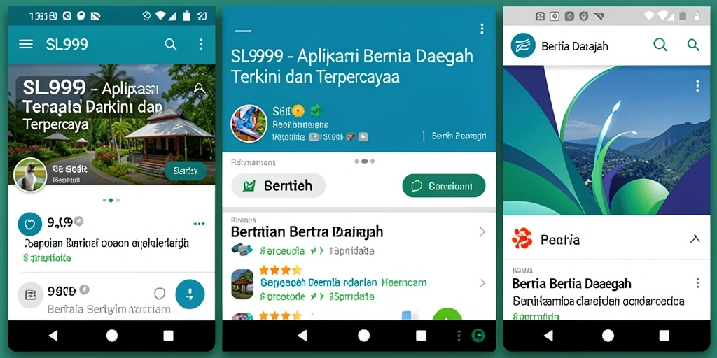Tampilan antarmuka aplikasi SL999 yang menarik dan informatif.
